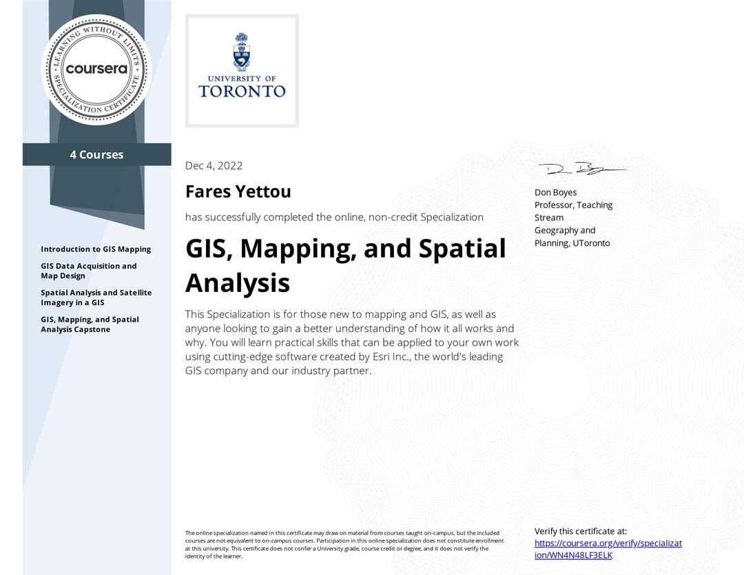 Coursera GIS specialisation